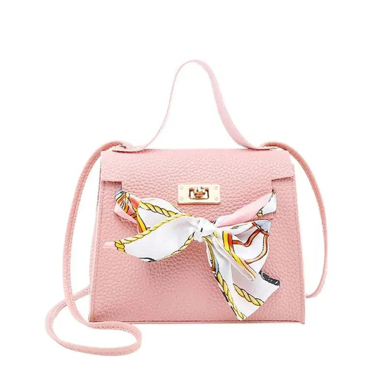 Elegant Leather Handbag with Scarf
