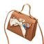 Elegant Leather Handbag with Scarf