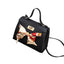 Elegant Leather Handbag with Scarf