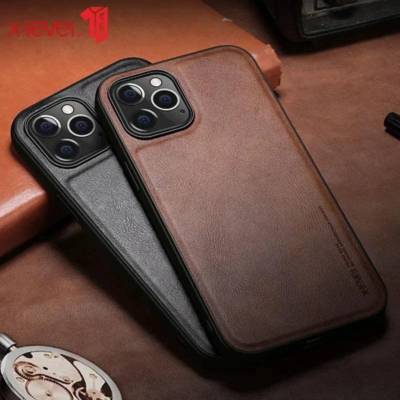 Funda Elegante de Cuero para iPhone