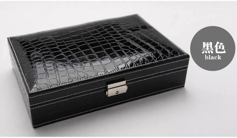 Étui de Maquillage en Cuir Élégant