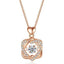 Collar de Corazón de Oro Rosa Elegante