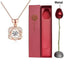 Collar de Corazón de Oro Rosa Elegante