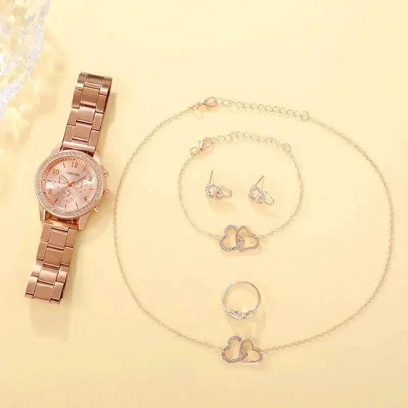 Elegant Rose Gold Watch Ensemble