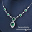 Emerald Elegance White Gold Necklace