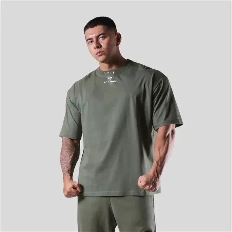 Camisa de Gimnasio de Algodón Premium JAPAN&UK para Ropa Activa