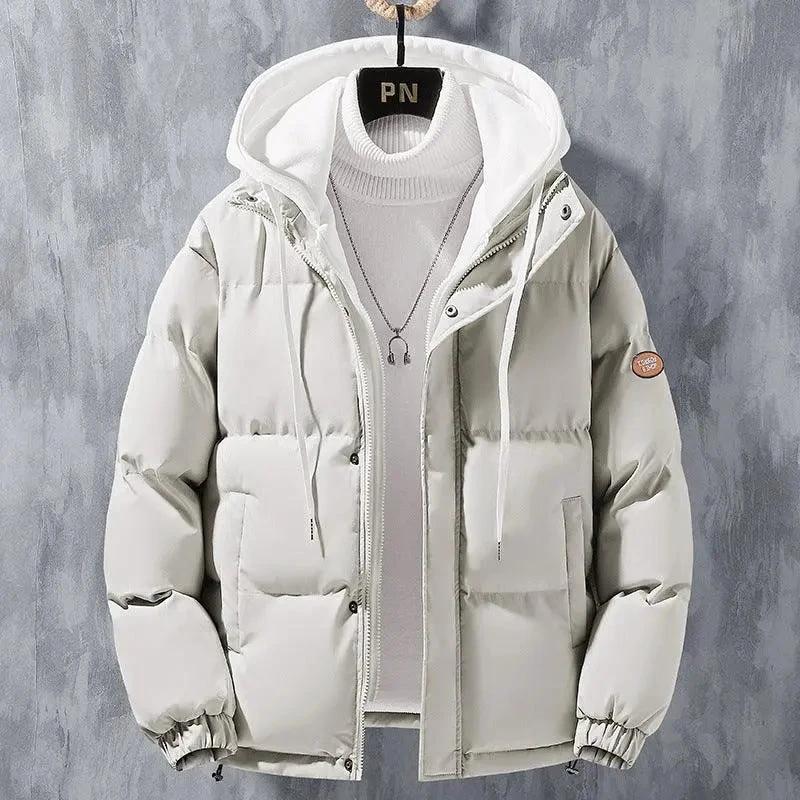 Veste d'hiver à capuche pour homme - Coupe-vent et élégante
