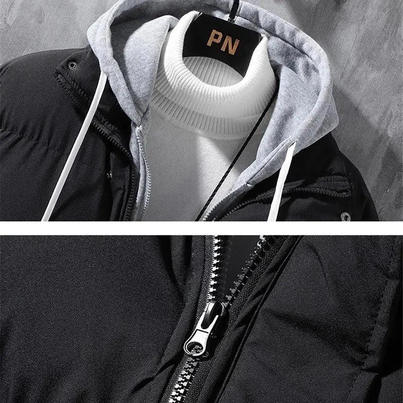 Veste d'hiver à capuche pour homme - Coupe-vent et élégante