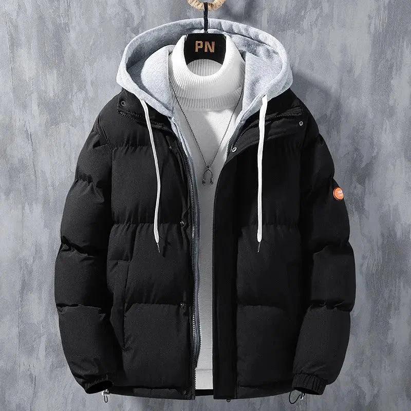 Veste d'hiver à capuche pour homme - Coupe-vent et élégante