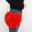 Bolso de mano cruzado de piel sintética en forma de corazón chic