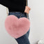 Bolso de mano cruzado de piel sintética en forma de corazón chic