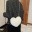 Bolso de mano cruzado de piel sintética en forma de corazón chic