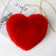 Bolso de mano cruzado de piel sintética en forma de corazón chic