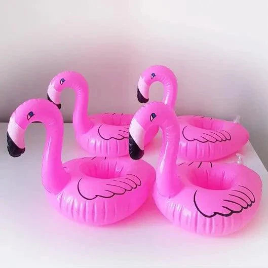 Soportes para vasos de fiesta en la piscina con flamencos - Divertidos y funcionales