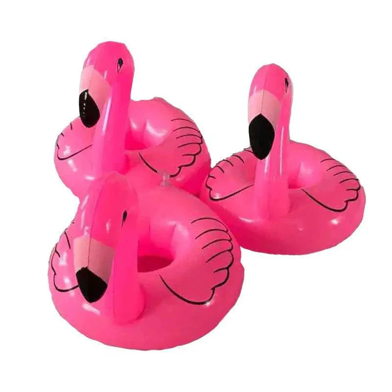 Soportes para vasos de fiesta en la piscina con flamencos - Divertidos y funcionales