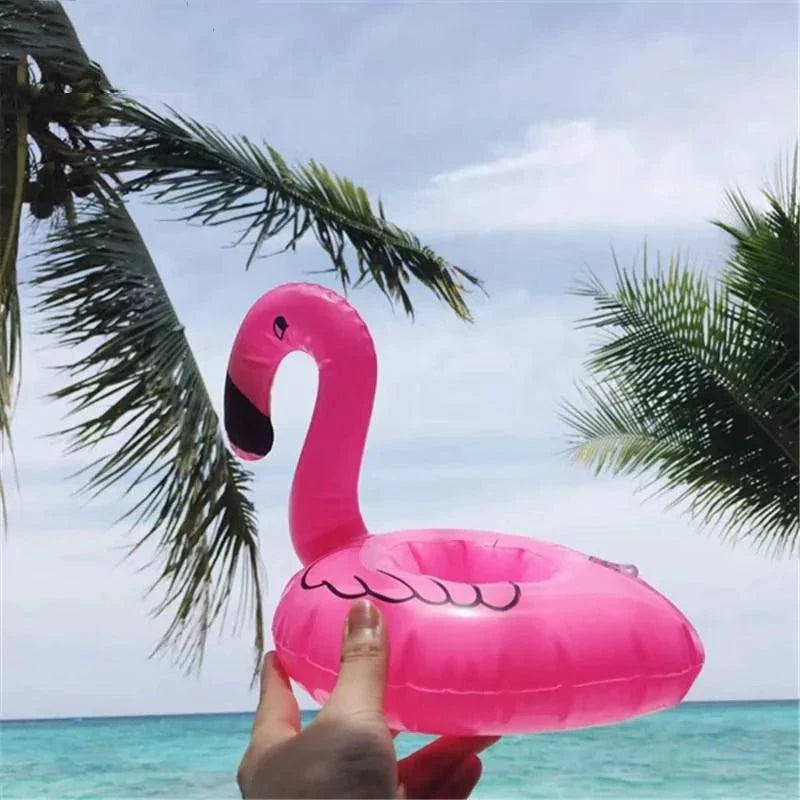 Soportes para vasos de fiesta en la piscina con flamencos - Divertidos y funcionales