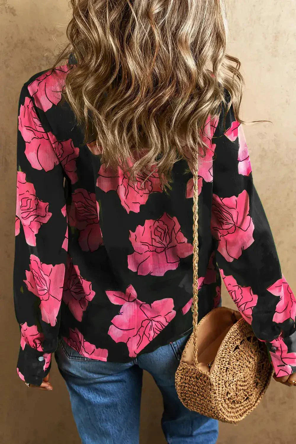 Chemise à manches longues Floral Elegance