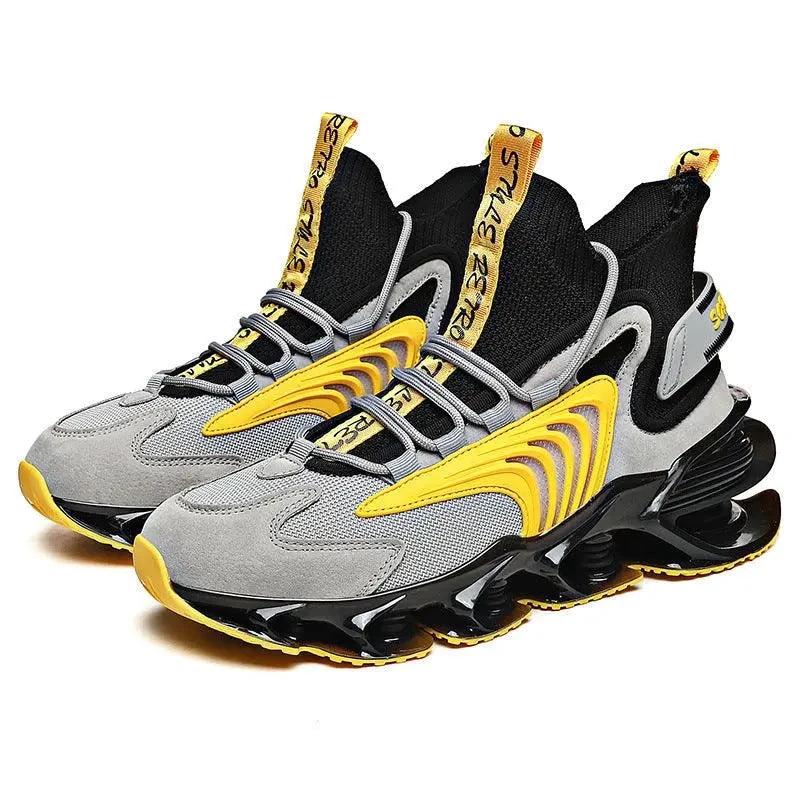 Fly Woven Mesh High-Top Sneakers - Breathable Running Shoes