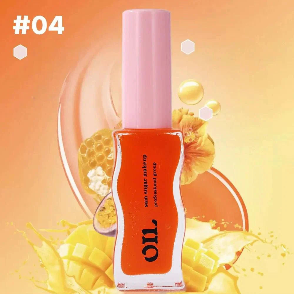 Huile à Lèvres Essence de Miel aux Fruits - Gloss Hydratant Teinté Fraise 8ML