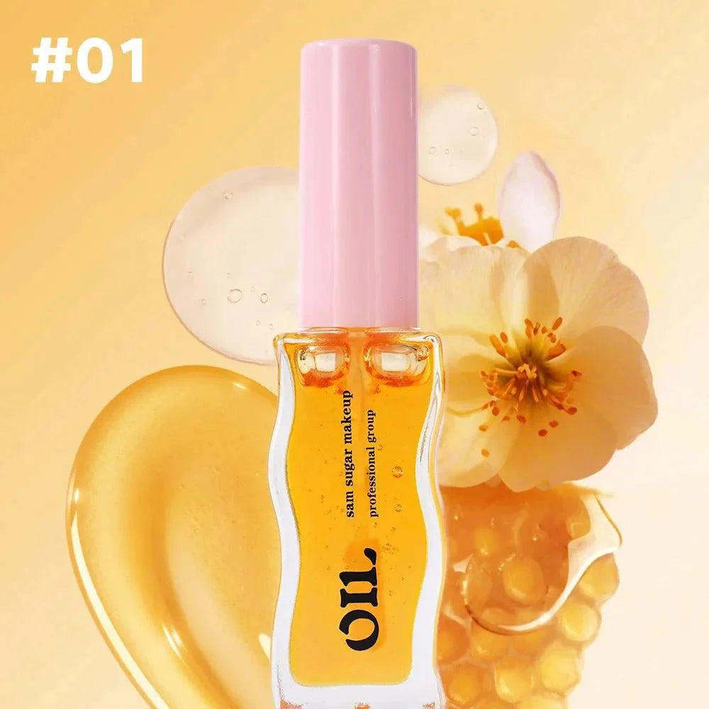 Huile à Lèvres Essence de Miel aux Fruits - Gloss Hydratant Teinté Fraise 8ML