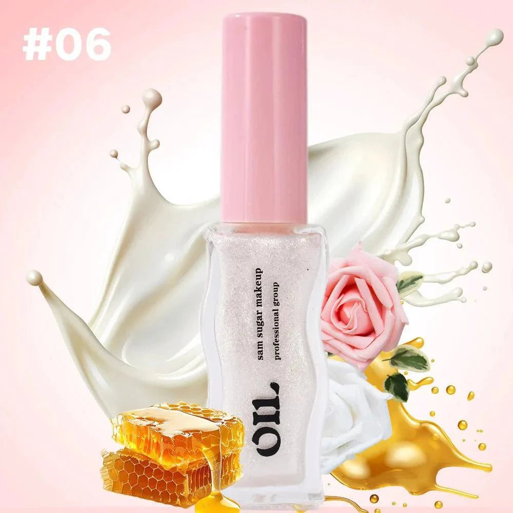 Huile à Lèvres Essence de Miel aux Fruits - Gloss Hydratant Teinté Fraise 8ML