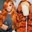 Ginger Orange Body Wave Lace Front Wig - Premium Human Hair