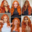 Ginger Orange Body Wave Lace Front Wig - Premium Human Hair