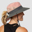Sombrero de sol UV para niñas con coleta
