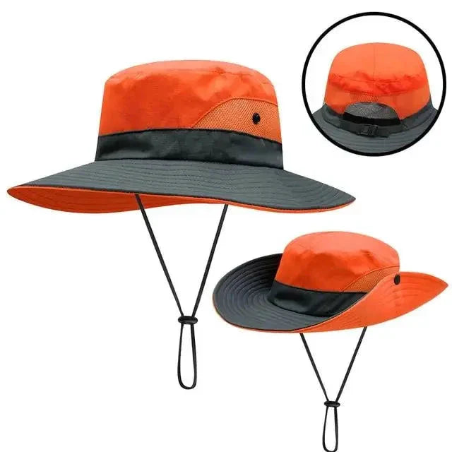 Sombrero de sol UV para niñas con coleta