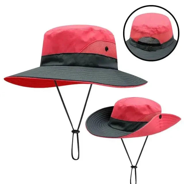 Sombrero de sol UV para niñas con coleta