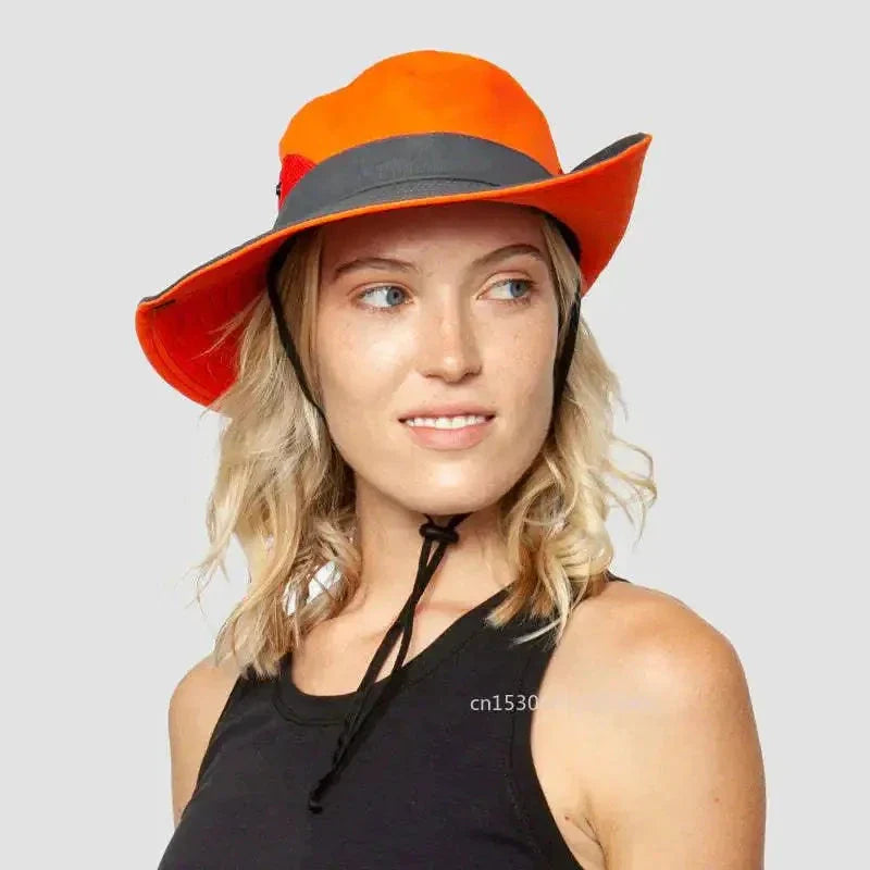 Sombrero de sol UV para niñas con coleta