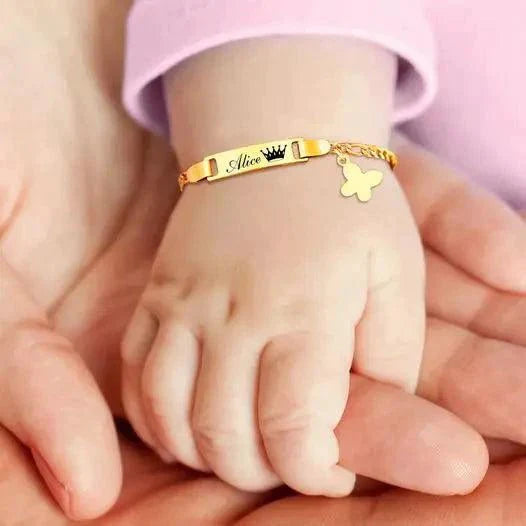 Bracelet en Charme Papillon Doré pour Enfants