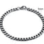 Pulsera Cubana de Acero Inoxidable Baño de Oro (3-11mm)