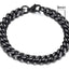 Pulsera Cubana de Acero Inoxidable Baño de Oro (3-11mm)