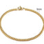 Pulsera Cubana de Acero Inoxidable Baño de Oro (3-11mm)