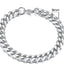 Pulsera Cubana de Acero Inoxidable Baño de Oro (3-11mm)