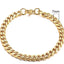 Pulsera Cubana de Acero Inoxidable Baño de Oro (3-11mm)
