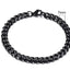 Pulsera Cubana de Acero Inoxidable Baño de Oro (3-11mm)