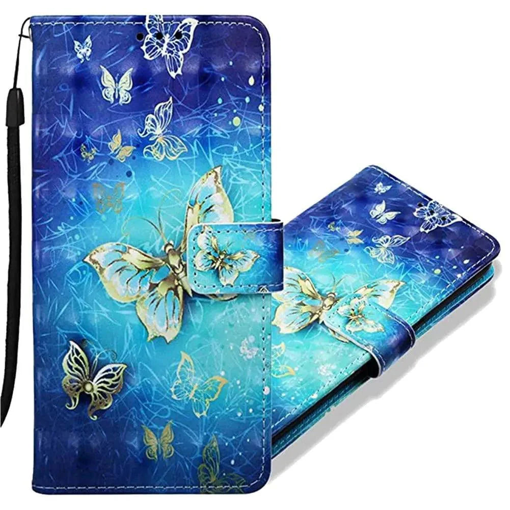 Funda Cartera Mariposa Dorada para Galaxy Note 20 Ultra
