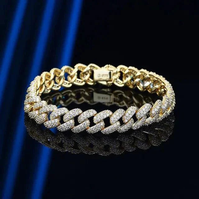 Bracelet en maillons cubains GoldFlex 18k