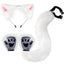 Ensemble de queue et d'oreilles de renard d'Halloween - Costume de cosplay avec gants de patte