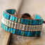 Pulsera de Piedra Natural de Tres Capas Hecha a Mano