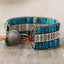 Pulsera de Piedra Natural de Tres Capas Hecha a Mano