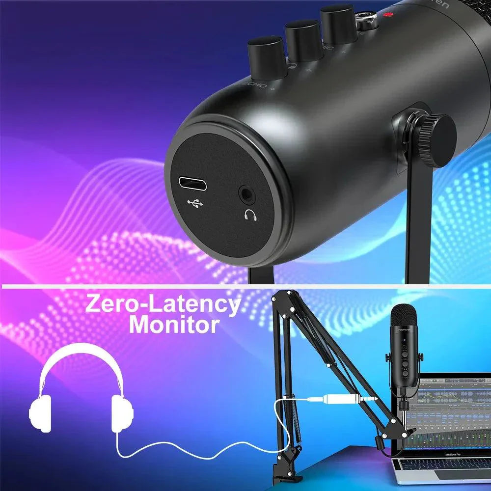 Haomuren USB Streaming Podcast Microphone Kit