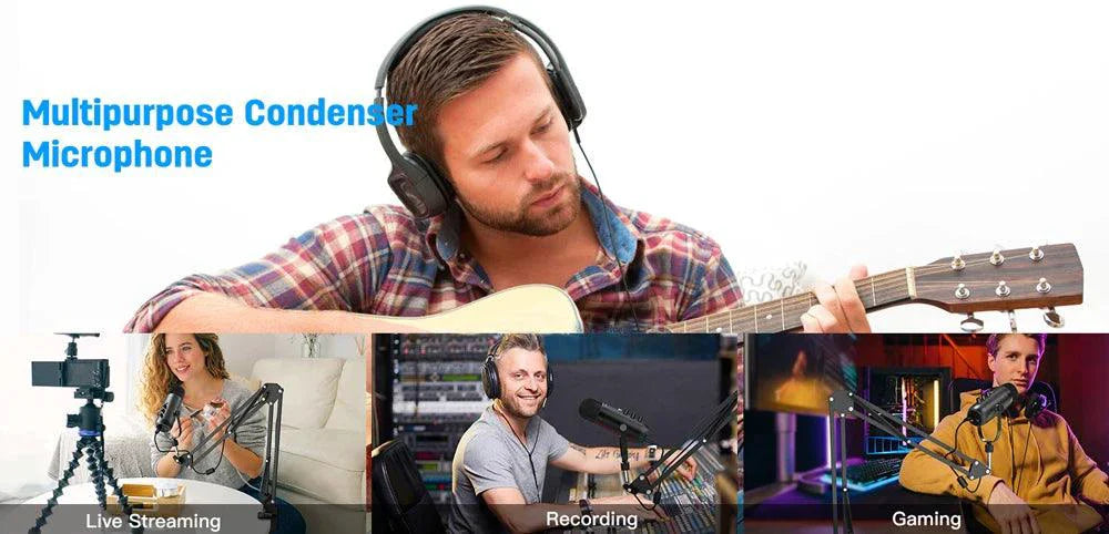 Haomuren USB Streaming Podcast Microphone Kit