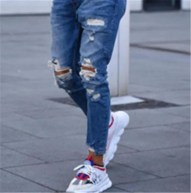 Jeans pour hommes Premium Hole pour un style sans effort