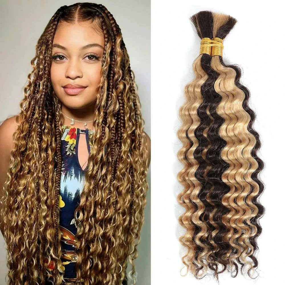 Ensemble de tresses en cheveux humains de 20" - Mèches profondes P4/27