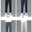 Ice Silk Men's Summer Pants - Black Gray Business Casual