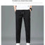 Ice Silk Men's Summer Pants - Black Gray Business Casual