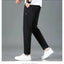 Ice Silk Men's Summer Pants - Black Gray Business Casual
